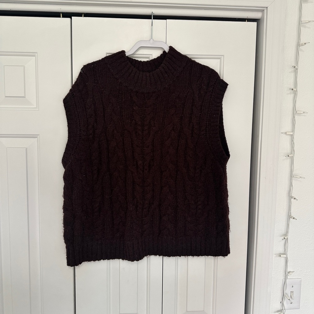 A New Day Women's Chocolate Cowl Neck Sweater